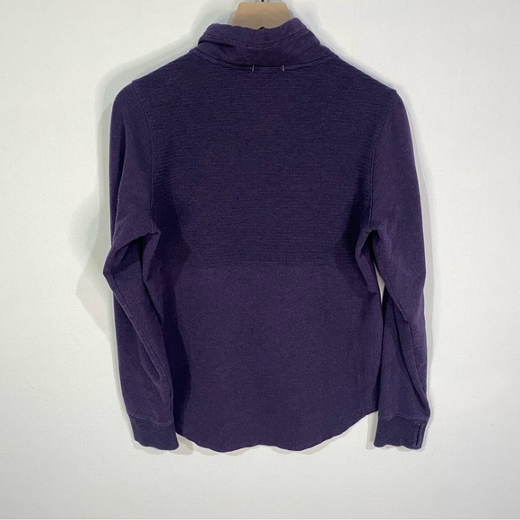 L.L Bean Women dark purple cowl neck pullover size small petite - Picture 6 of 9